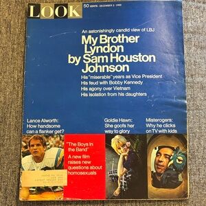 December 2, 1969 LOOK MAGAZINE GOLDIE HAWN LBJ LANCE ALWORTH MISTER ROGERS